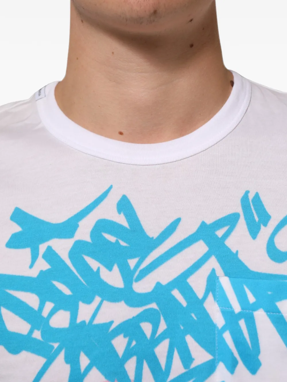 Dolce & Gabbana T-shirt met graffiti-print Wit
