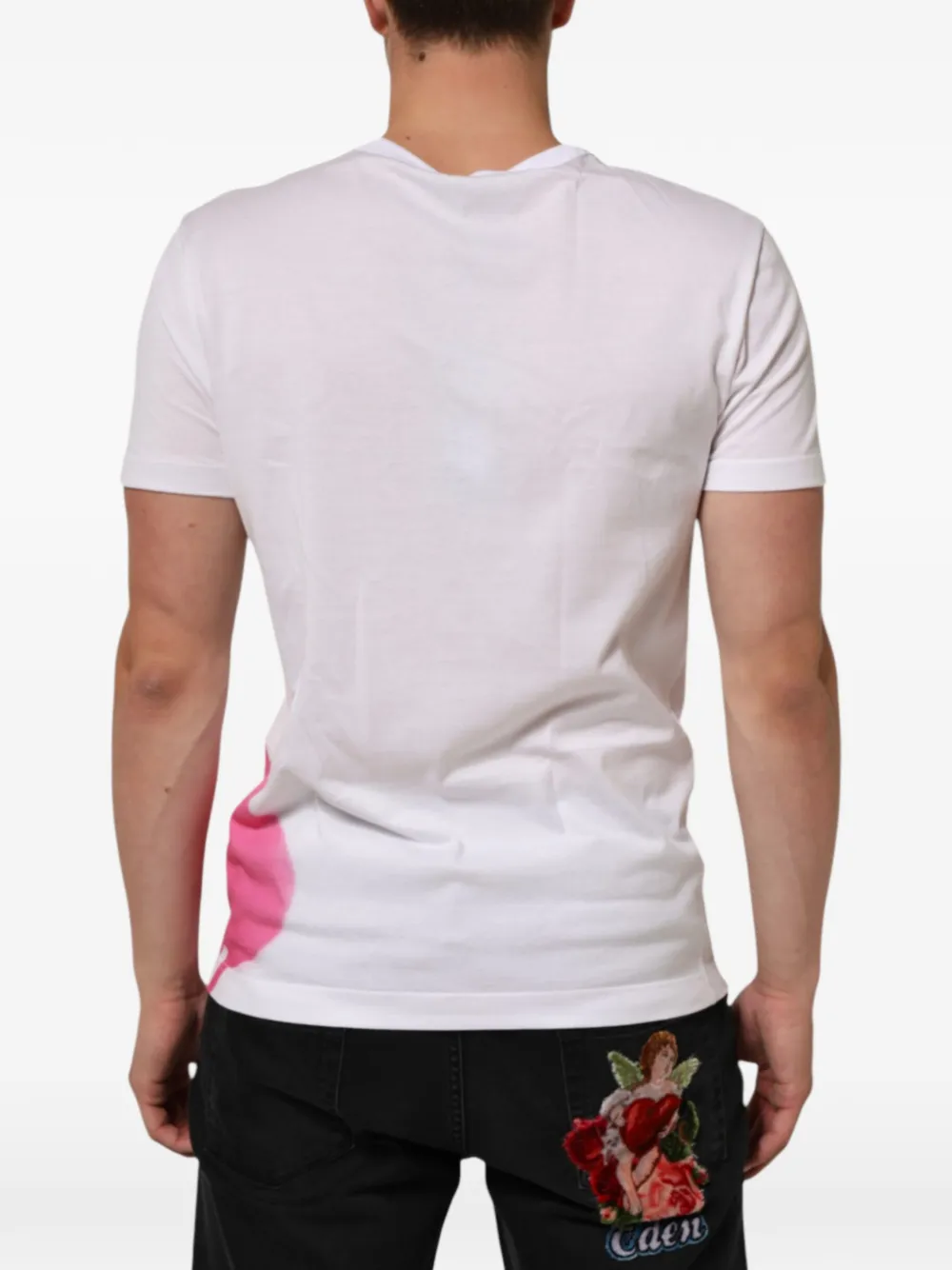 Dolce & Gabbana T-shirt met graffiti-print Wit