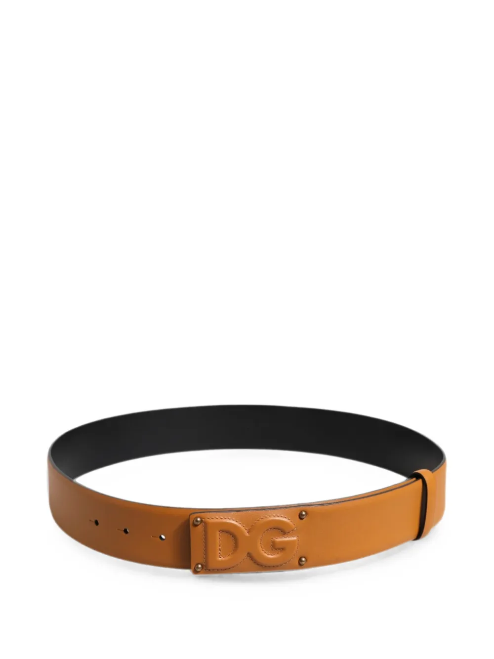 Dolce & Gabbana Cintura con logo goffrato - Marrone