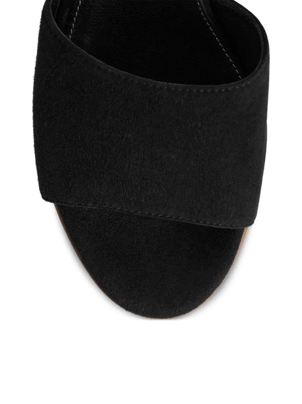TOTEME platform suede sandals Zwart