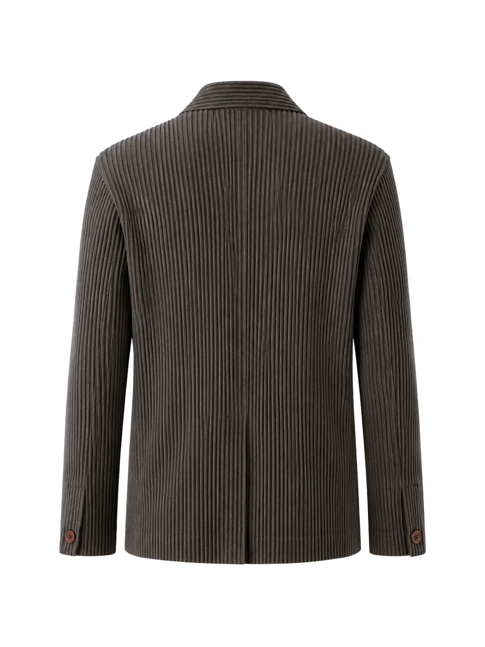 Homme Plissé Issey Miyake Wool Like Light plissé blazer met gekerfde revers Bruin