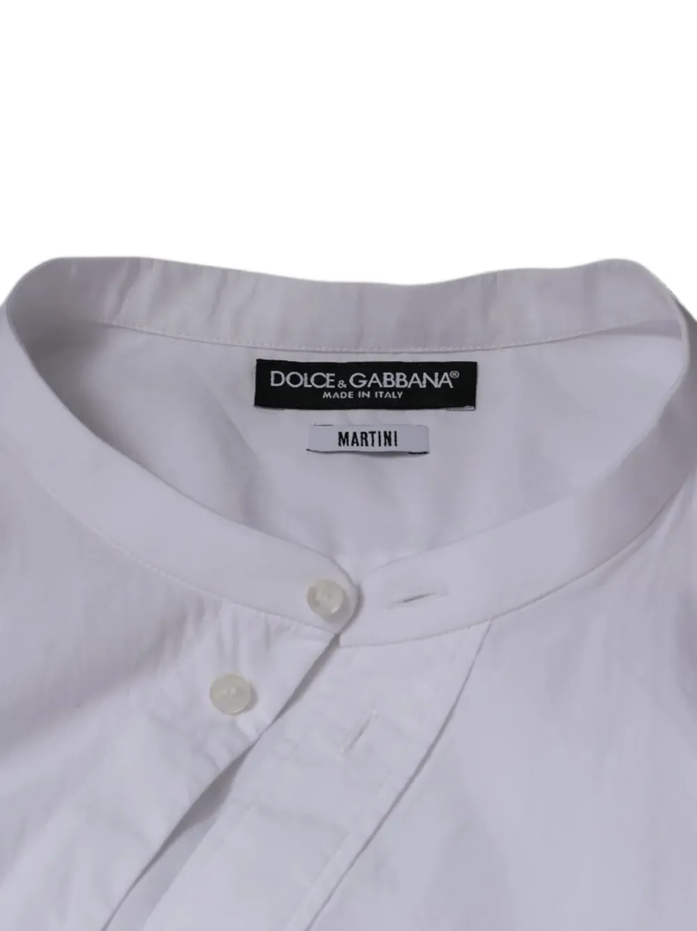 Dolce & Gabbana Martini overhemd met asymmetrische knoop Wit