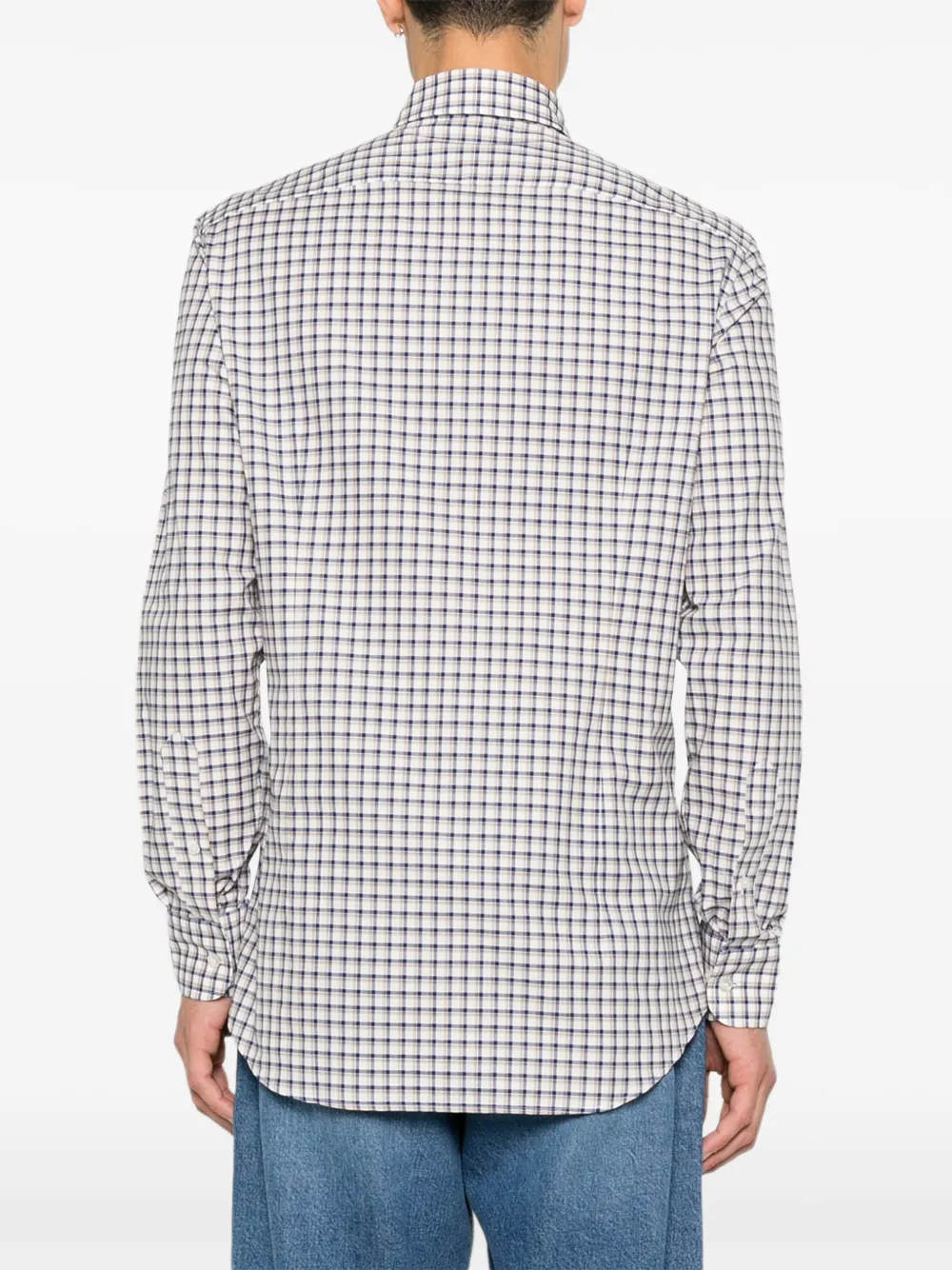 ETRO Geruit overhemd Wit