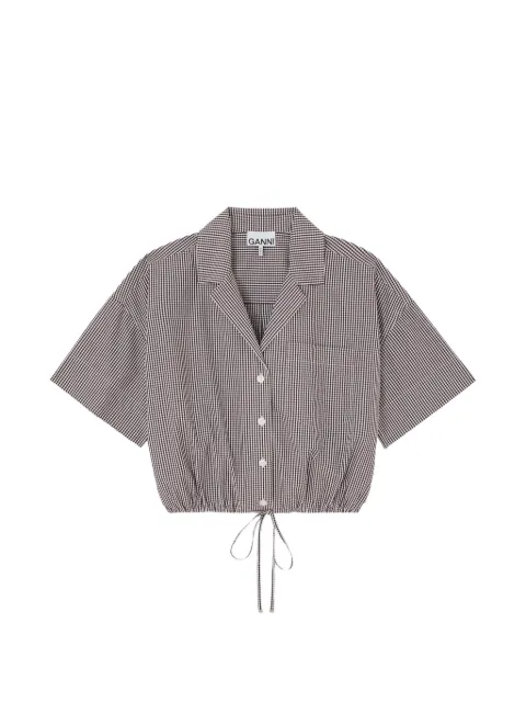GANNI camisa con cuadros estampados