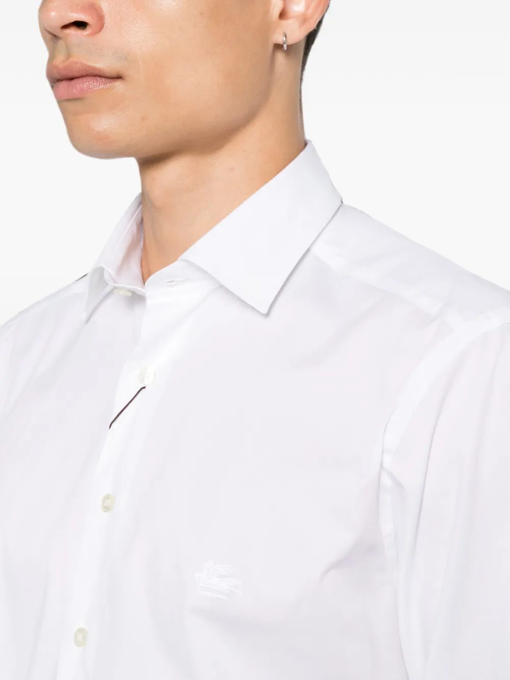ETRO Overhemd met geborduurd logo Blauw
