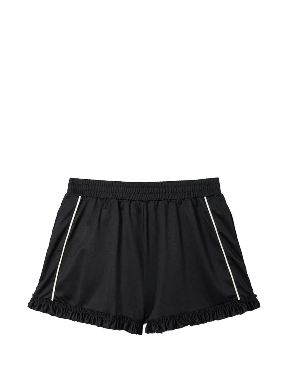 GANNI Shorts met ruches afwerking Zwart