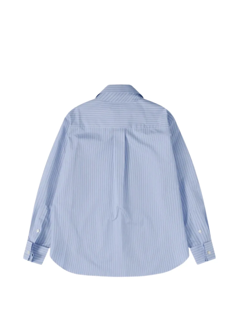 sacai striped poplin shirt Blauw