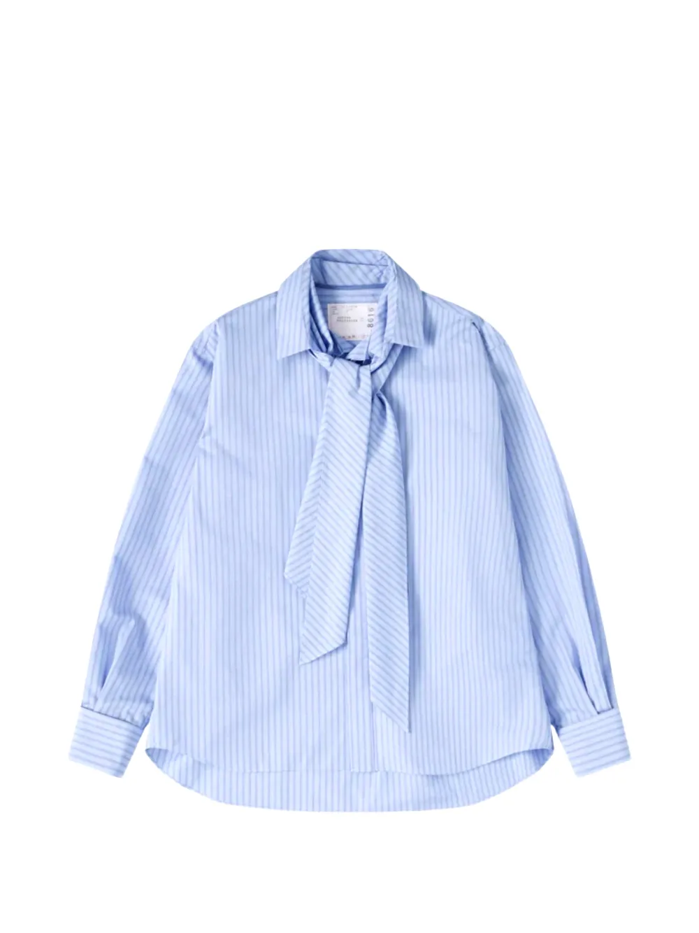 Sacai striped poplin shirt Blauw