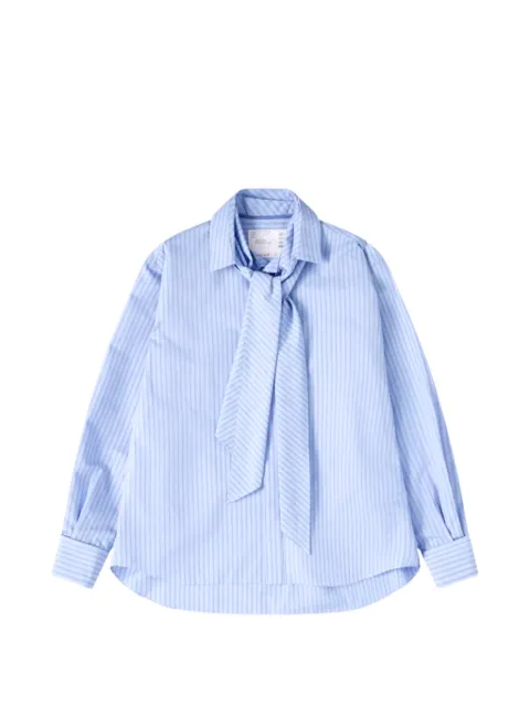 sacai striped poplin shirt