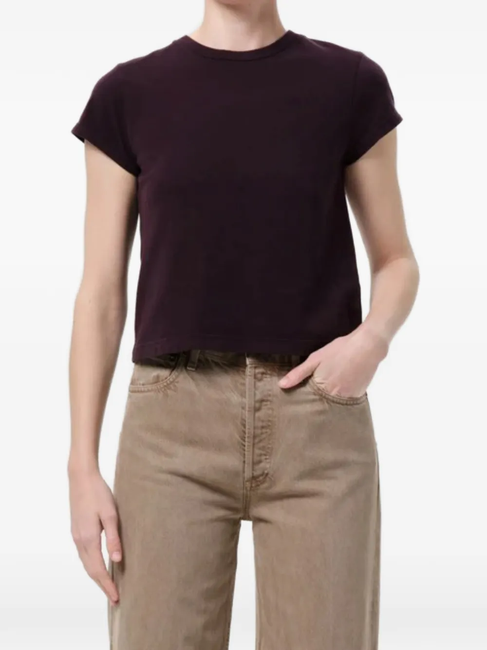 AGOLDE Adine T-shirt Bruin