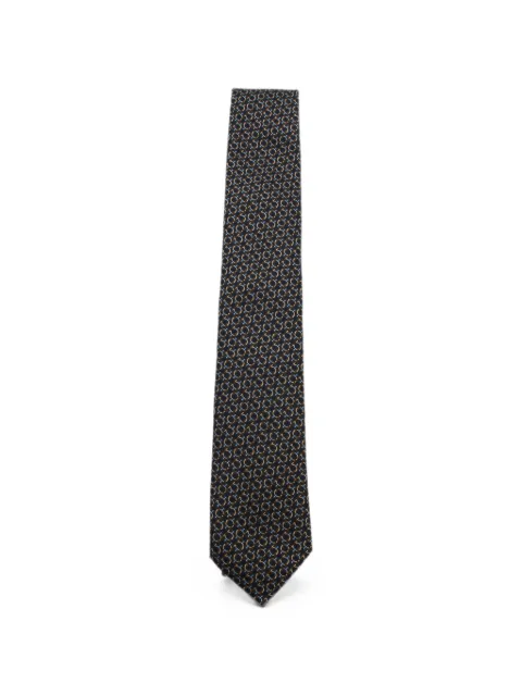 Ferragamo Gancini jacquard silk tie