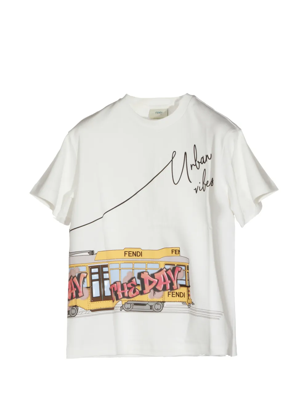 Fendi Kids graphic-print T-shirt - Weiß