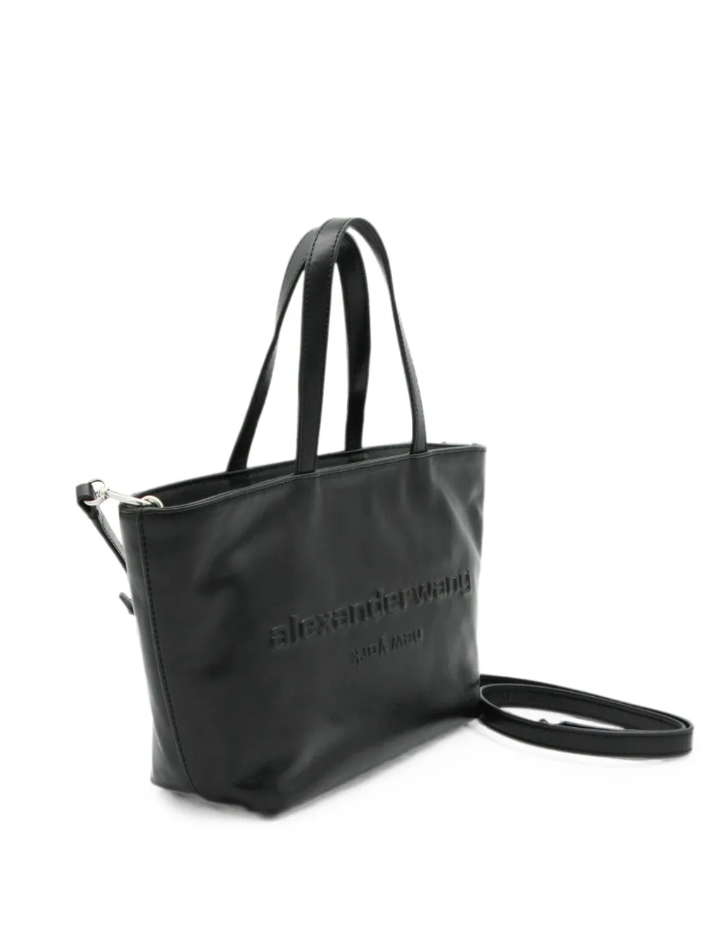 Alexander Wang embossed-logo leather tote bag - Nero