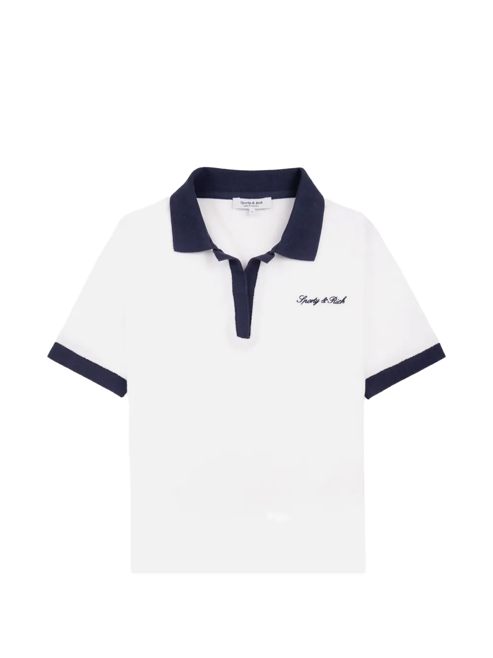 Sporty & Rich Signature Logo terry T-shirt - Weiß