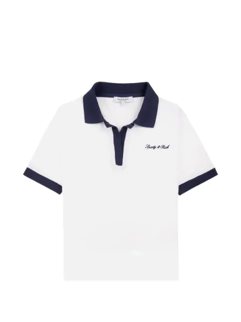 Sporty & Rich Signature Logo badstof T-shirt