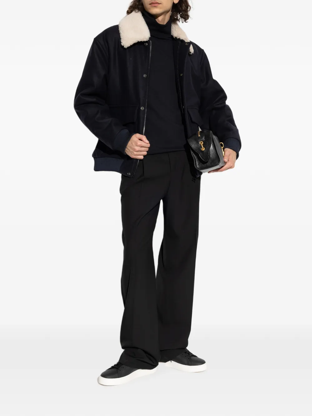 Balmain Coltrui met geborduurd logo Blauw