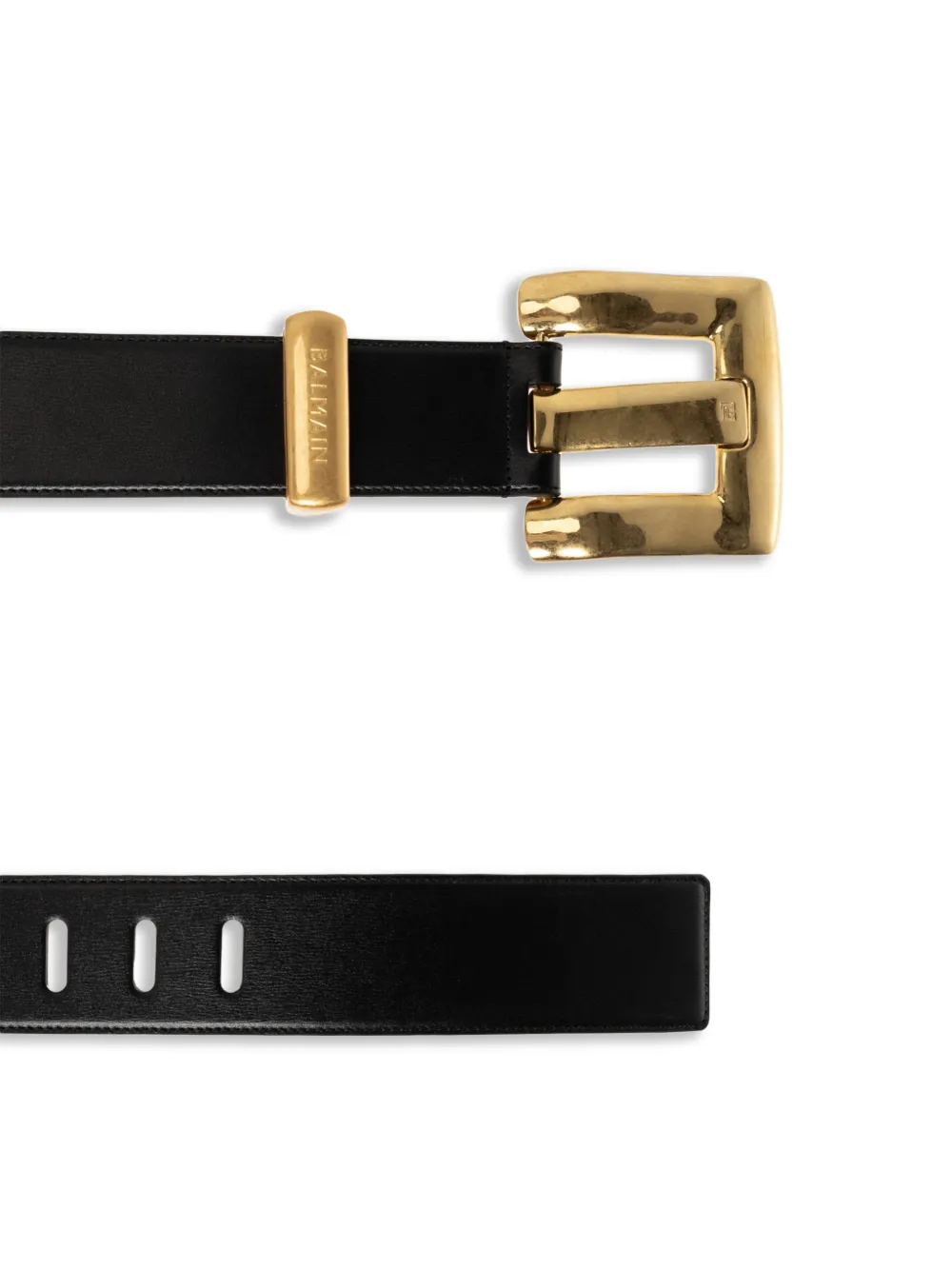 Balmain Anthem kalfsleren riem Zwart