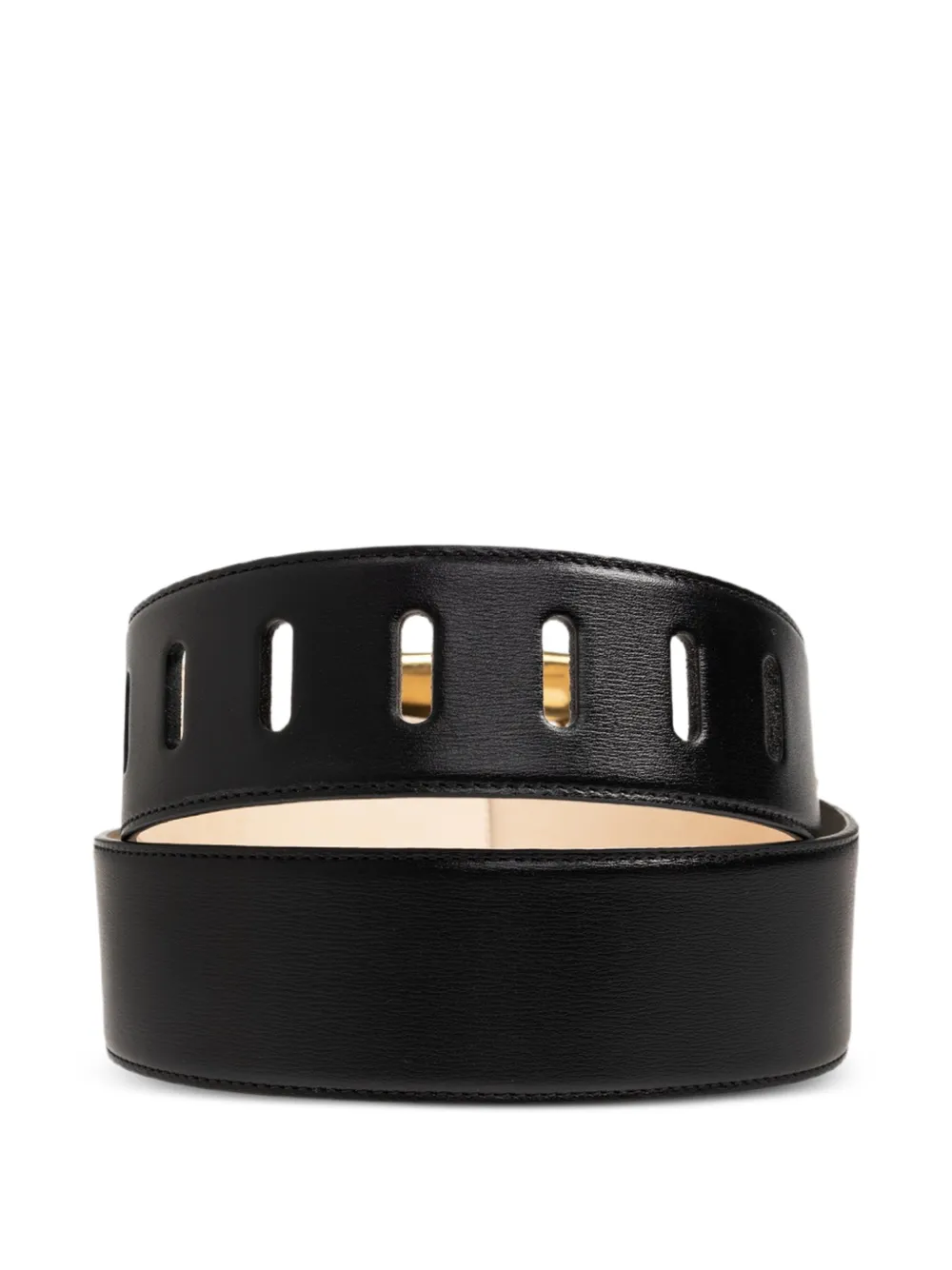 Balmain Anthem kalfsleren riem Zwart