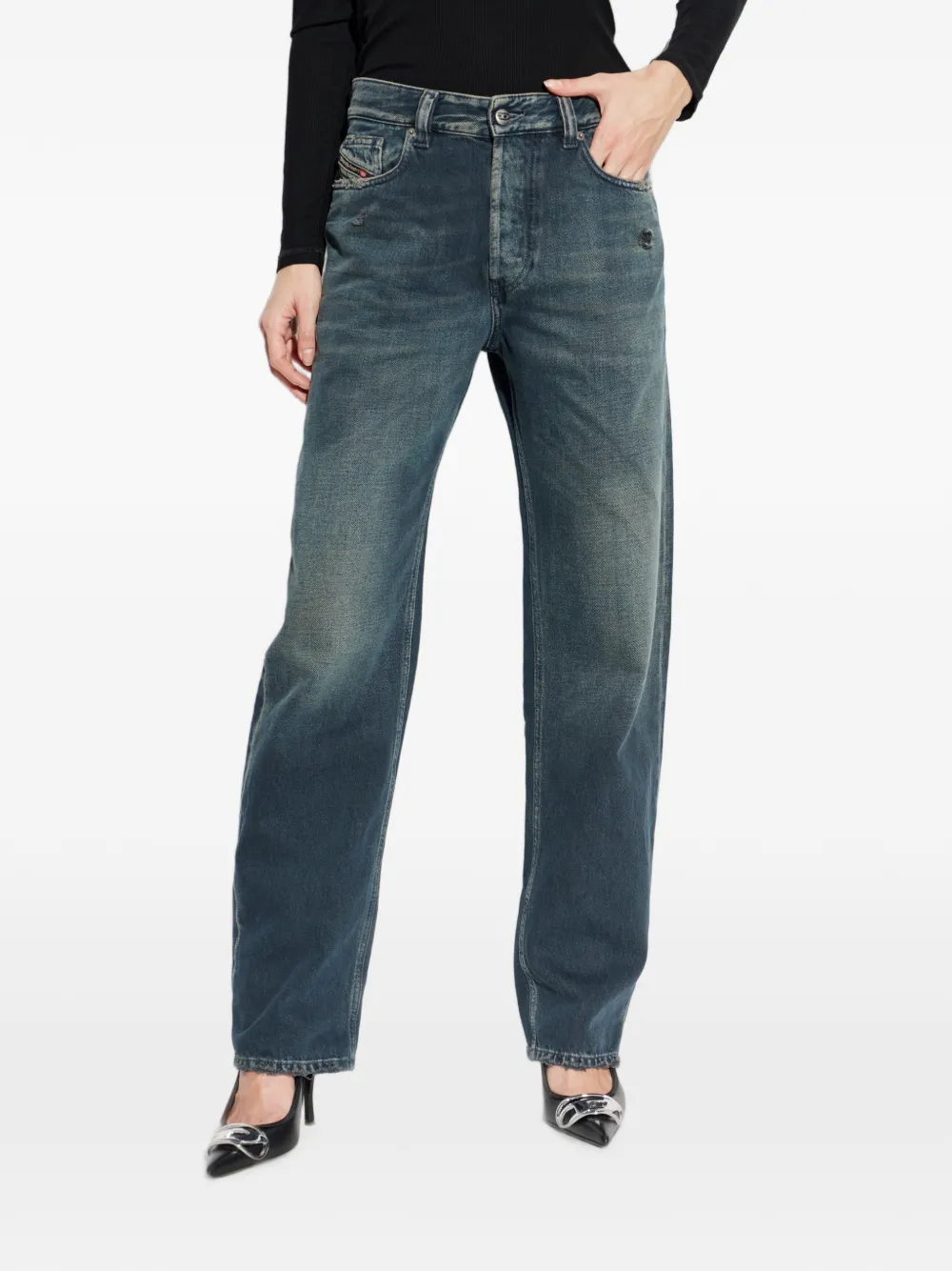 Diesel 1988 D-Ark gerafelde jeans Blauw