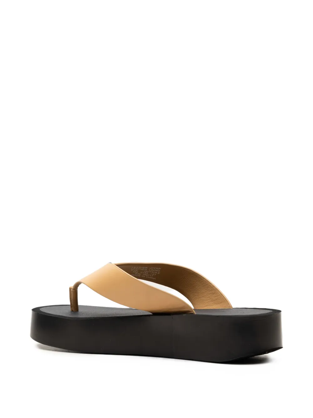 Tory Burch leather platform sandals Beige