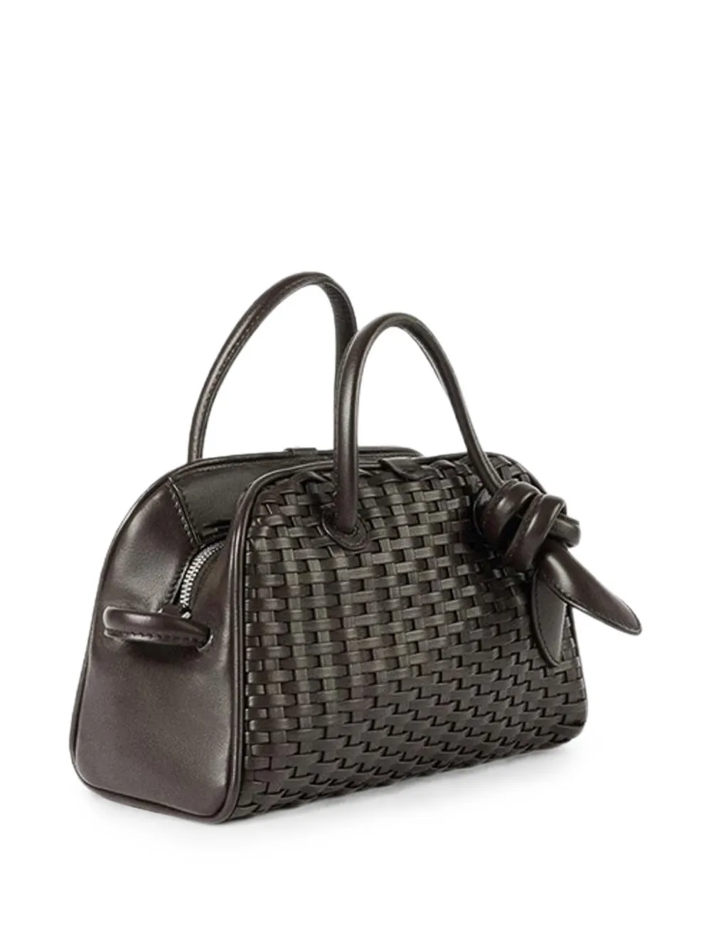Jacquemus Kleine Turismo geweven leren shopper Bruin