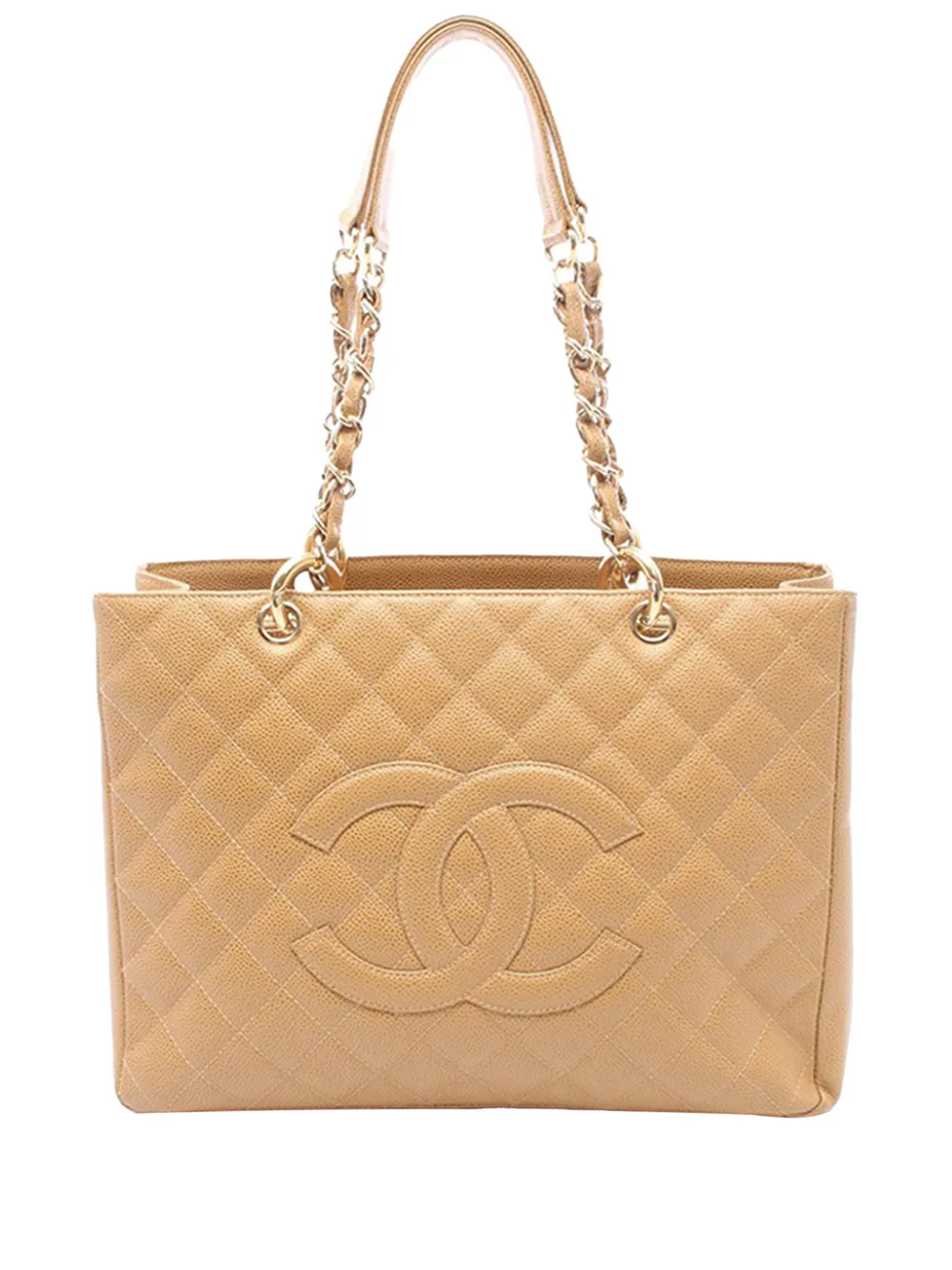 CHANEL Pre-Owned Borsa tote Grand Shopping CC in pelle Caviar 2003-2004 - Marrone