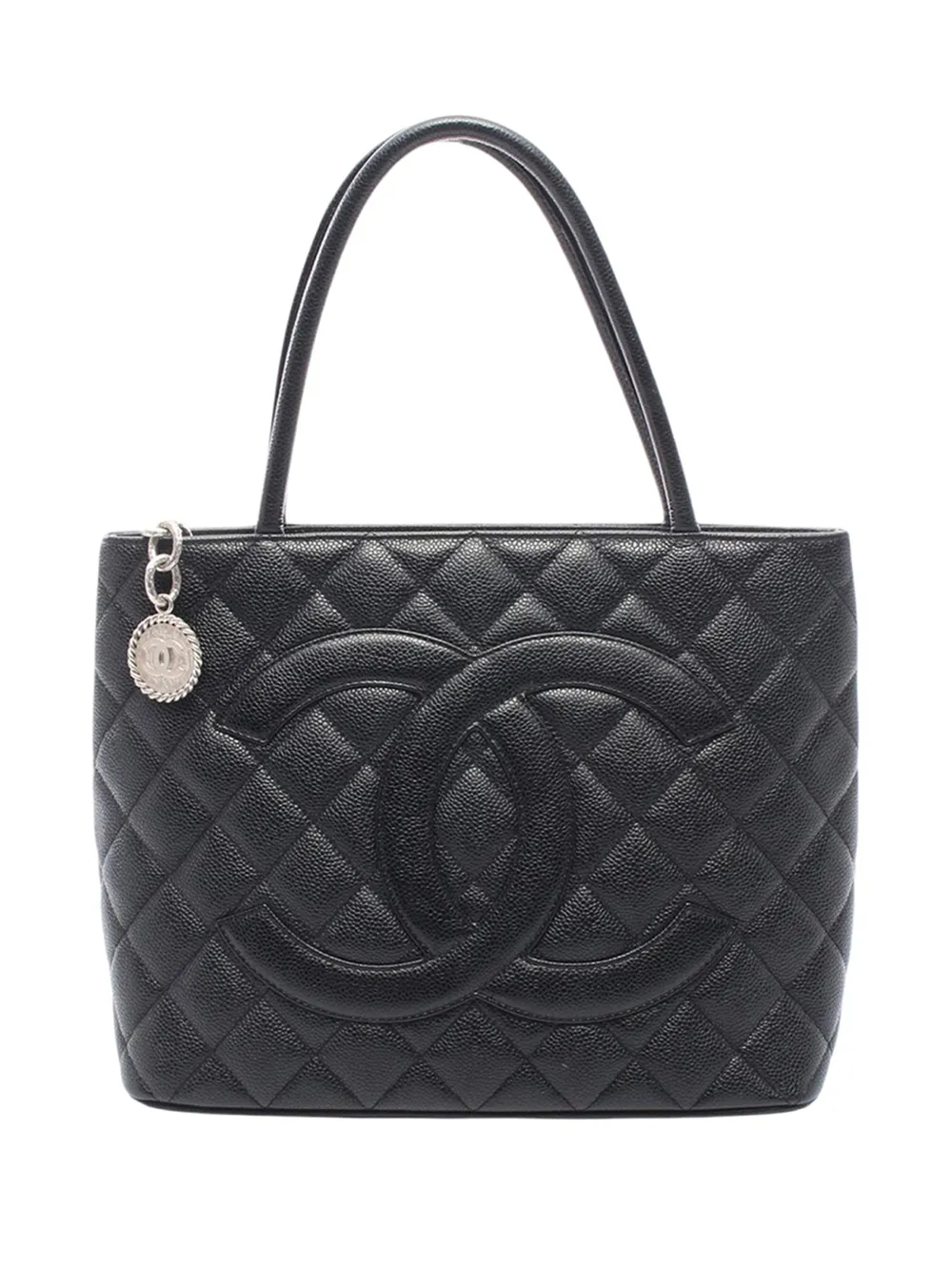 CHANEL Pre-Owned Borsa tote Medallion in pelle Caviar 2000-2002 - Nero