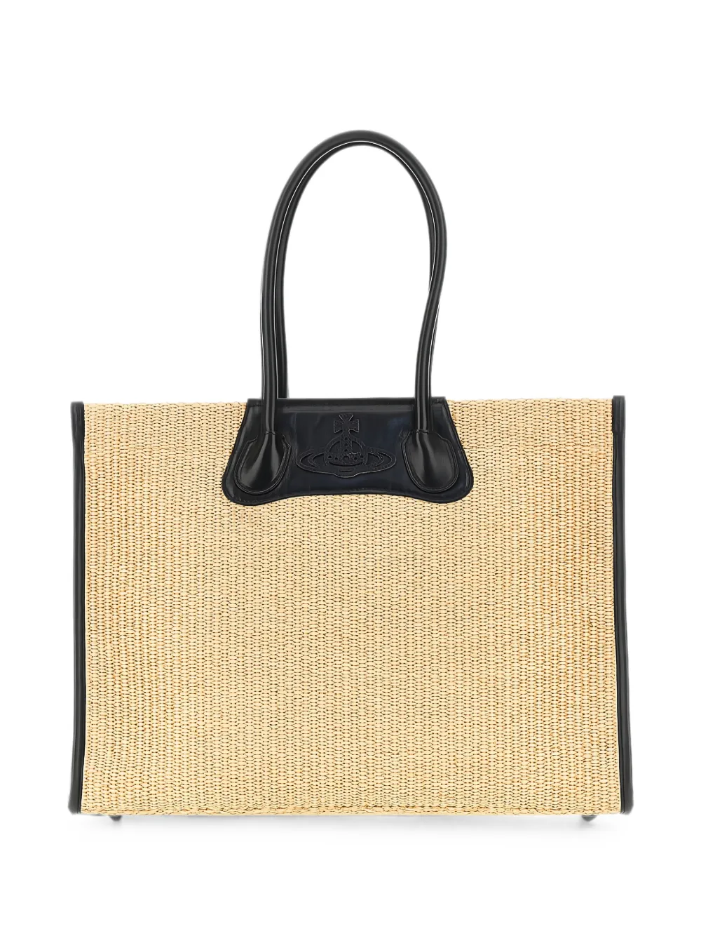 Vivienne Westwood Orb-debossed woven tote bag - Nude