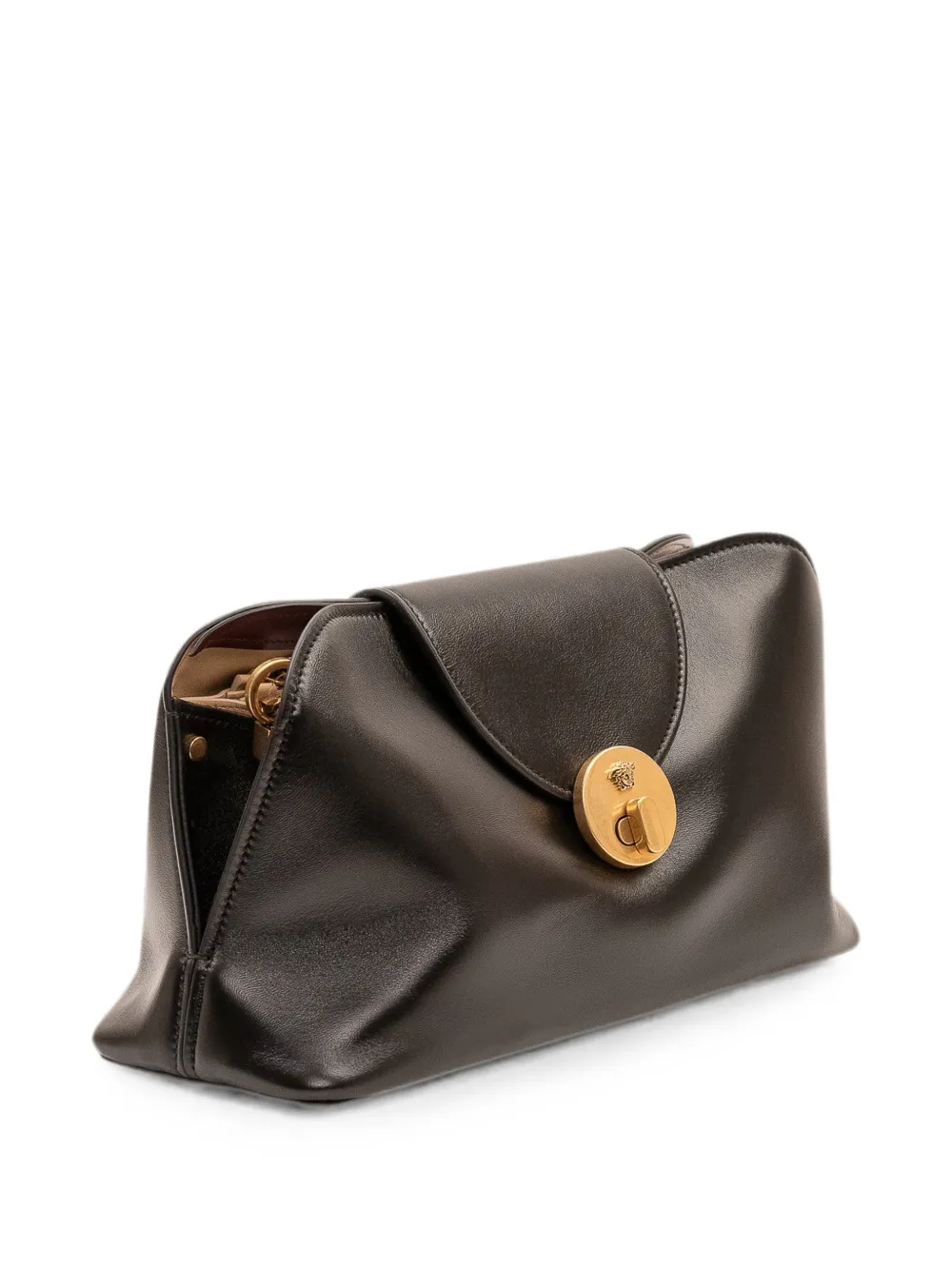 Versace Kleine Medusa 95 leren crossbodytas Zwart