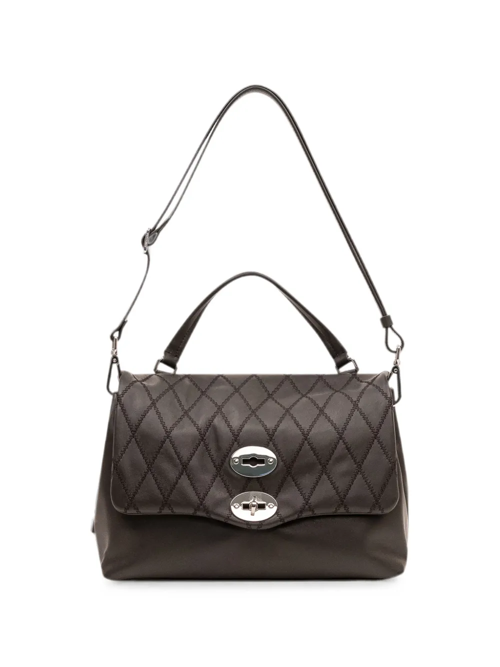 Zanellato Postina Trame S gewatteerde shopper Bruin