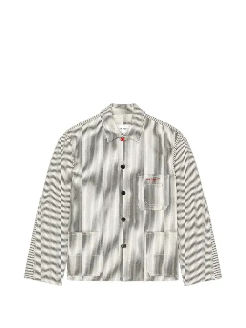 Givenchy couture seam striped jacket in denim