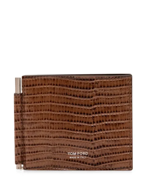 TOM FORD lizard-effect leather wallet