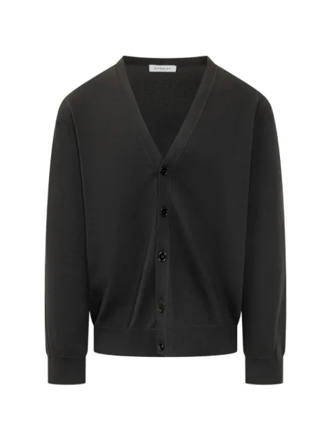 Givenchy logo-intarsia V-neck cardigan
