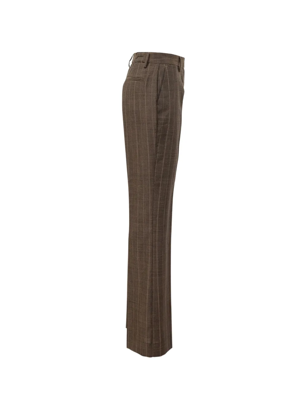 GANNI Broek met krijtstreep Bruin
