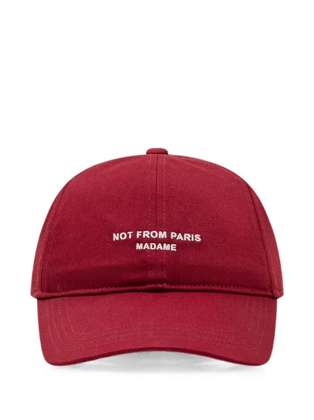 Drôle De Monsieur slogan-embroidered cap - Rosso
