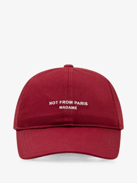 Drôle De Monsieur slogan-embroidered cap