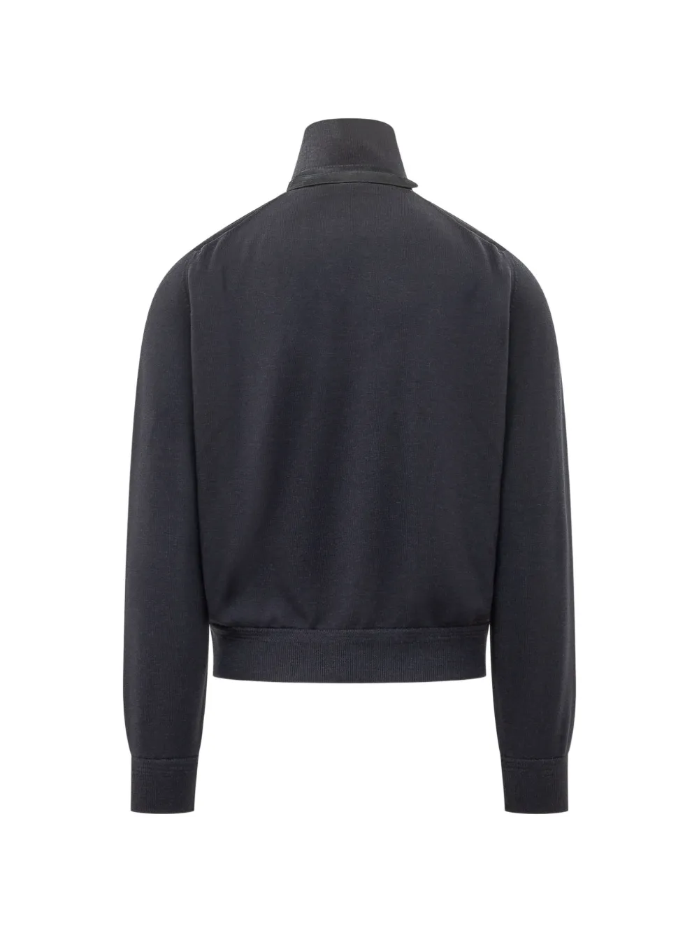 TOM FORD Jack met suède vlakken en hoge hals Blauw
