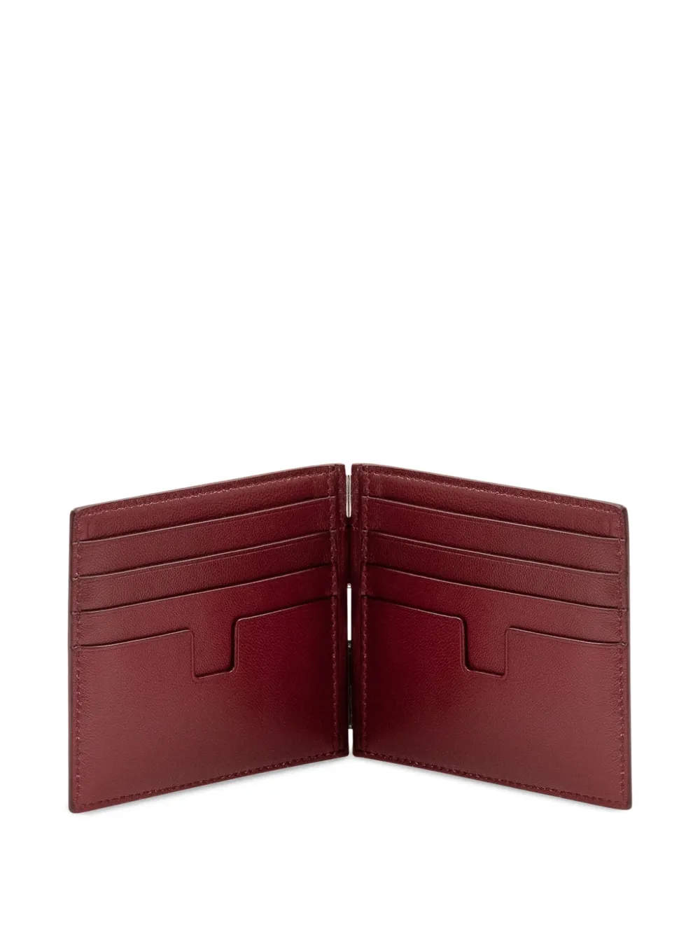 TOM FORD Pasjeshouder met geldclip en hagedissen-effect Rood