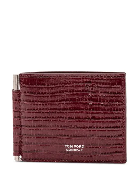 TOM FORD lizard-effect money-clip cardholder