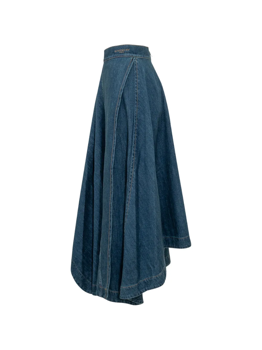Givenchy Asymmetrische denim maxi-rok Blauw