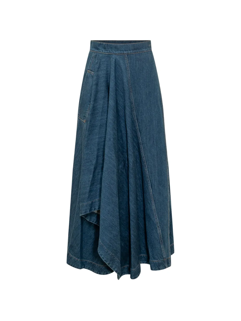 Givenchy logo-detail asymmetric midi skirt - Blau