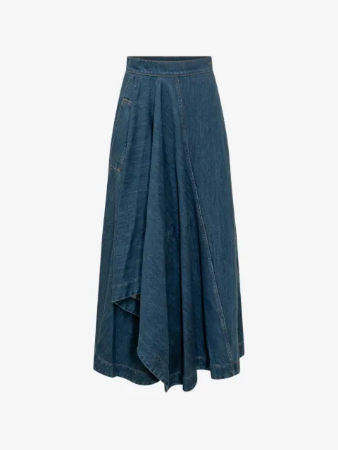 Givenchy logo-detail asymmetric midi skirt