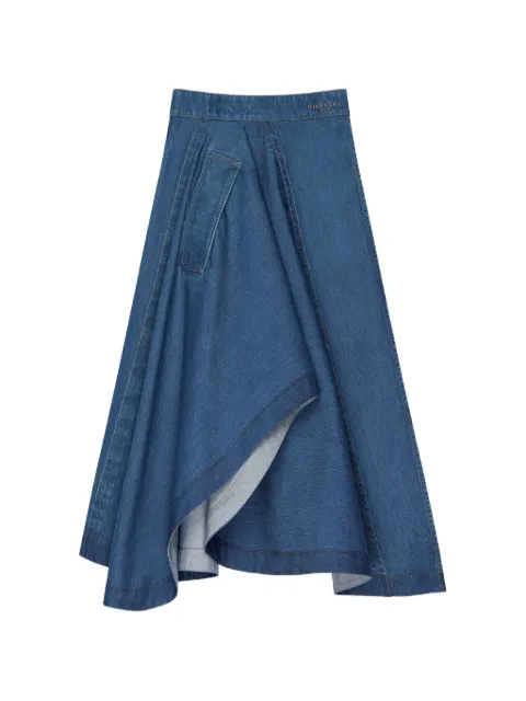 Givenchy long asymmetric skirt in denim