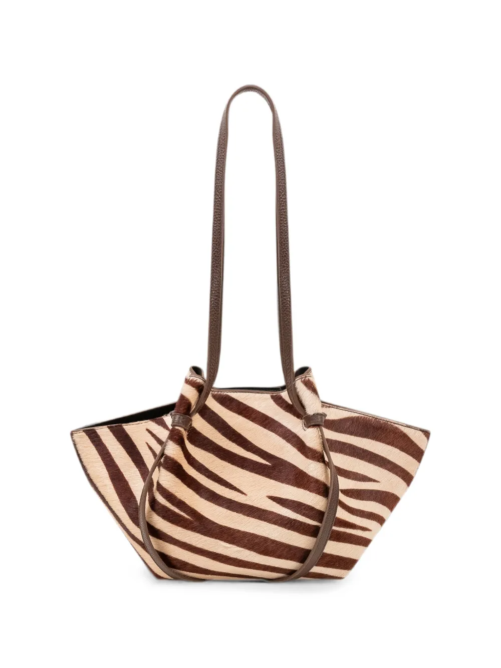 Yuzefi Mochi schoudertas met zebraprint Beige