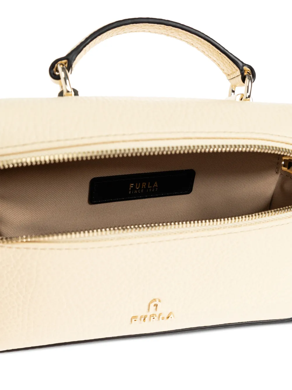 Furla Camelia kleine leren shopper Beige