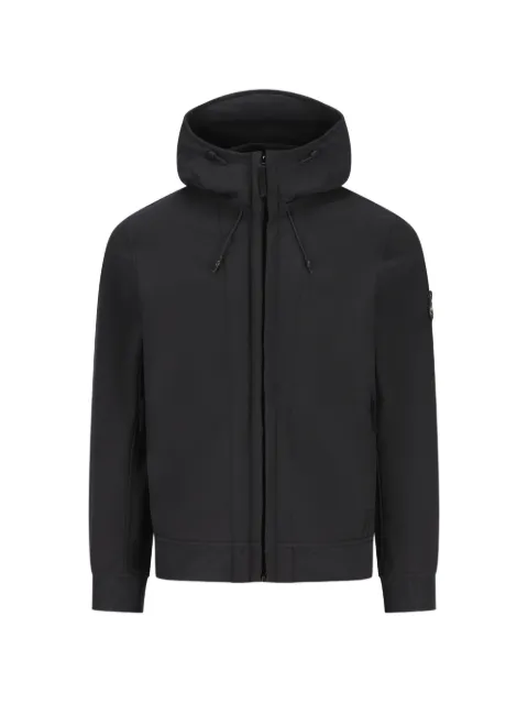 Stone Island logo-patch hooded jacket