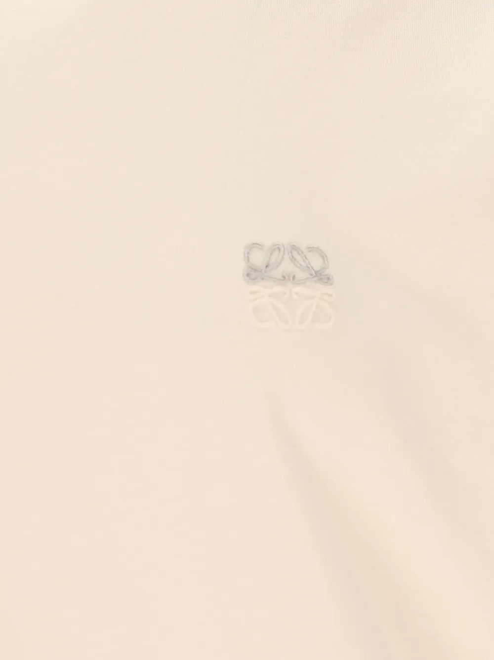 LOEWE Anagram T-shirt met borduurwerk Beige