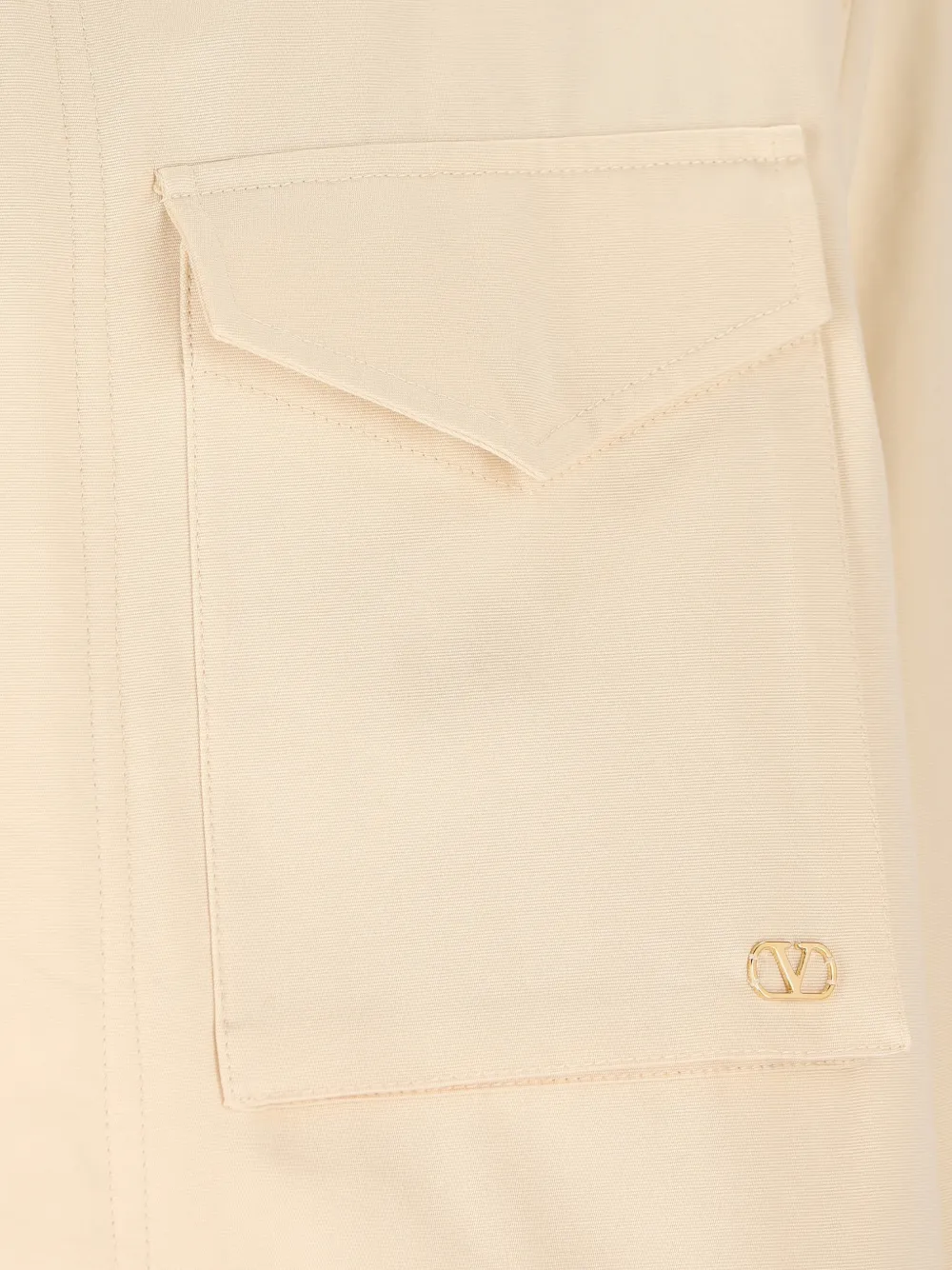 Valentino Garavani Cargo jack met hoge kraag Beige
