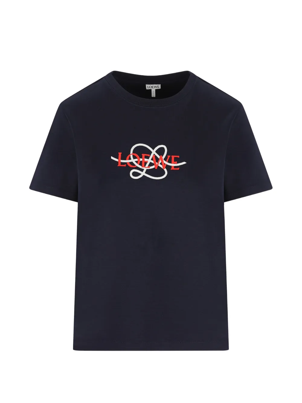 LOEWE logo-embroidered T-shirt - Blu