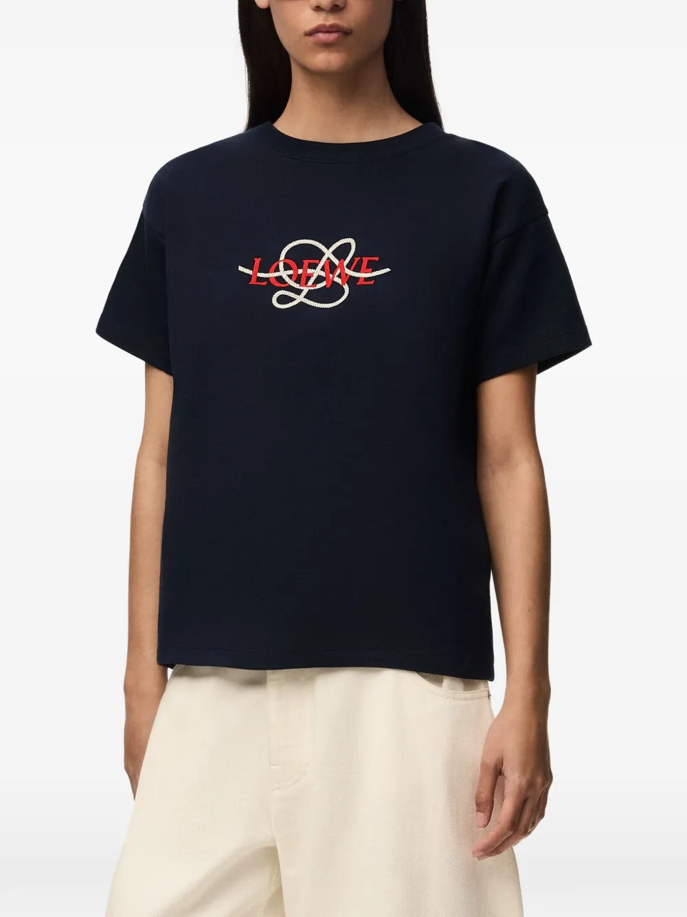 LOEWE logo-embroidered T-shirt